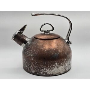CHANTAL 18/10 SL37-19CP Stainless Steel Tea‎ Kettle 2.5 Quart Copper Exterior